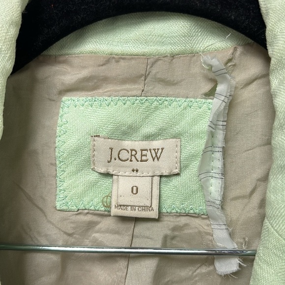 J. CREW lined linen jacket in mint green size 0 - Picture 4 of 13